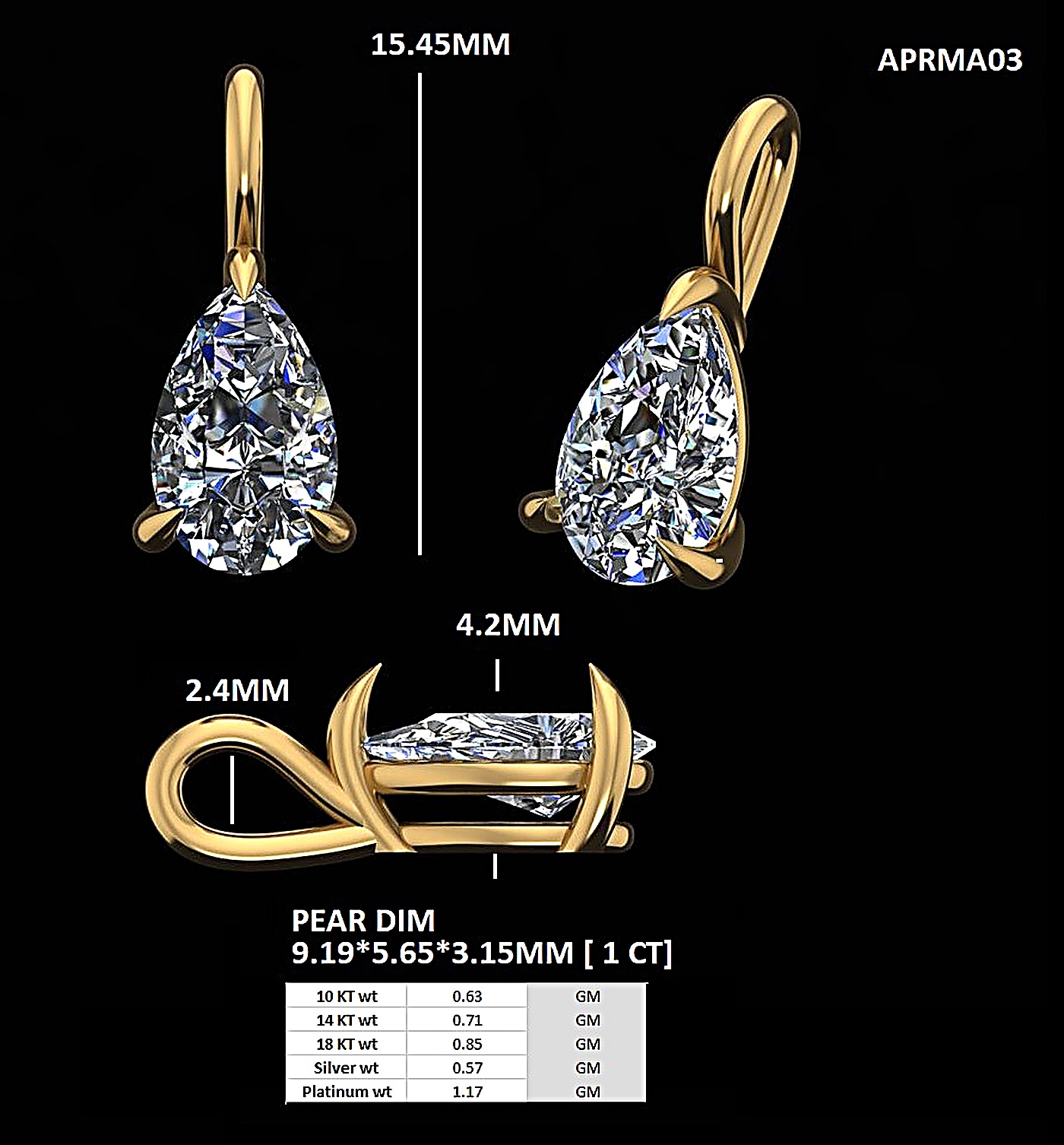 Classic Pear Pendant