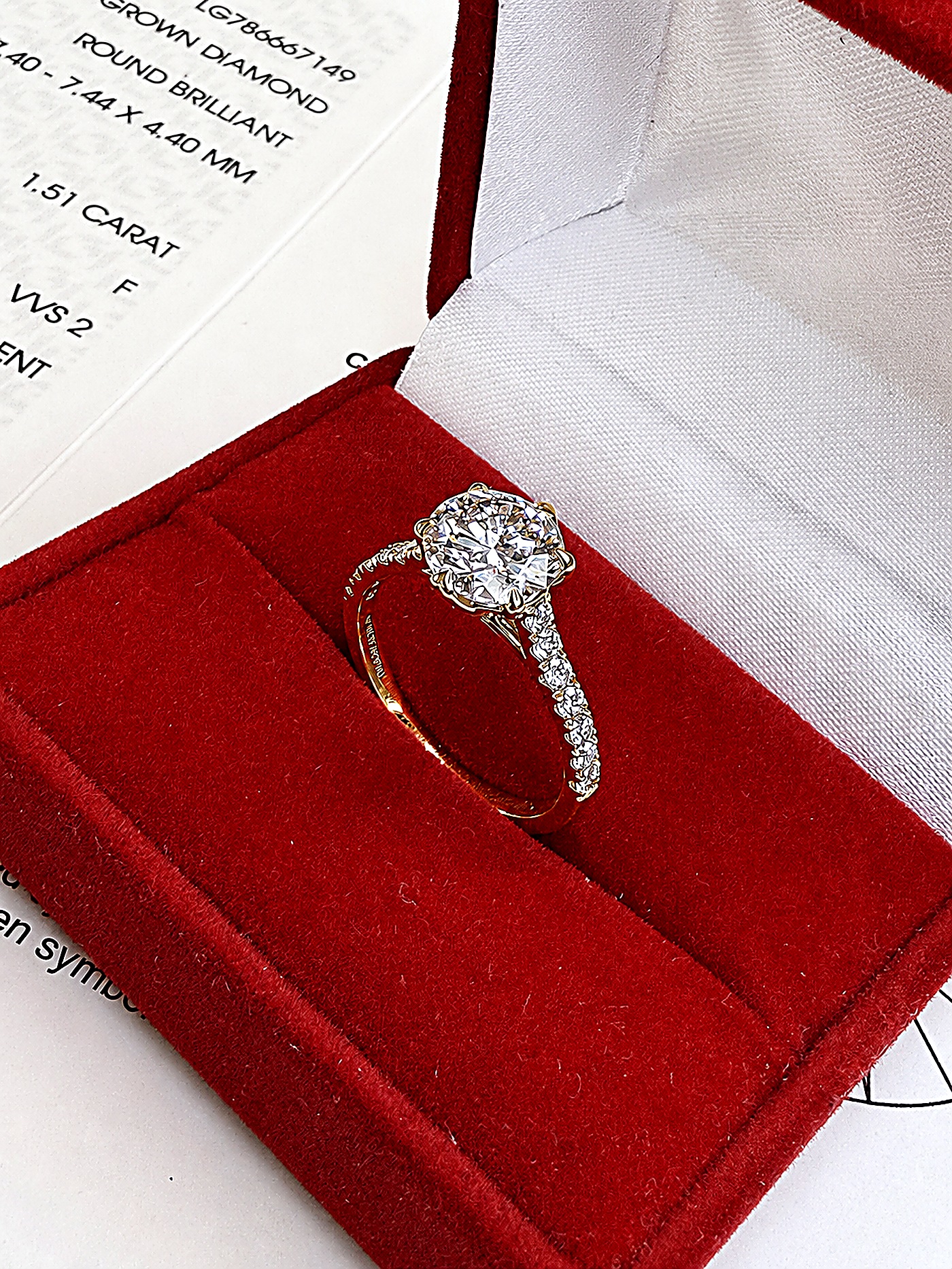Round Solitaire with Pave Band